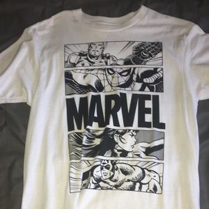 White Marvel Comic T Shirt